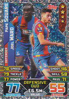 Souare Ward Crystal Palace 2015/16 Topps Match Attax Duo #445